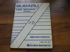 Subaru Serie 700 Sedan 1982 Motor Fahrwerk Karosserie General WERKSTATT HANDBUCH