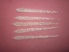 5x Eiszapfen* Drescher*durchbrochen * glitzer**Glas*16cm * Top *