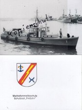 Schulboot FmSch 1, Marinefernmeldeschule ,Bundesmarine, Foto mit Schiffstempel
