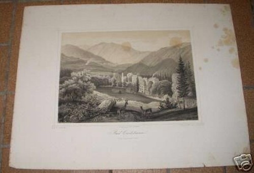 Alte lithographie bad - alte, "bad