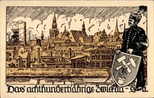 Künstler Ak Zwickau in Sachsen, Stadtbild, Bergbau, 800 jähriges... - 11117314