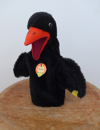 Steiff handpuppe rabe - steiff, "hucky"