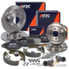 ATEC BREMSENSATZ VORNE +2x BREMSTROMMEL HINTEN FÜR FIAT SEICENTO