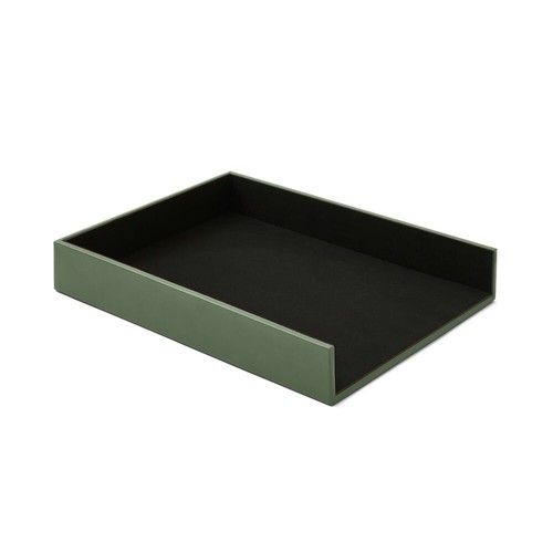 Briefablage büro leder grün - büro,