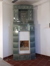 Kachelofen , Grundofen - Kachelofen antik - Art Déco - Kacheln komplett