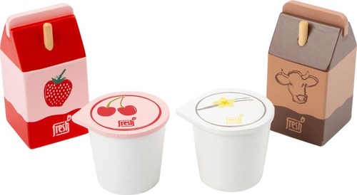 Kaufladen milchprodukte set - kaufladen, milchprodukte-set