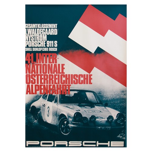 Vintage porsche rennplakat - porsche, |