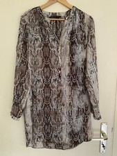 EXPRESSO - zarte Longbluse, Tunika, Snake Print Schlangenmuster Gr. 38