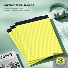 A4 Notizblock Gelb 3 Stk