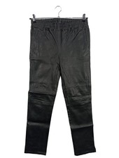 ARMA Lederhose Damen Hose Gr. DE 38 schwarz extravaganter Stil