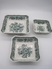 Villeroy & Boch FASAN GRÜN - BEILAGEN SCHÜSSELN - 3 STÜCK - quadratisch