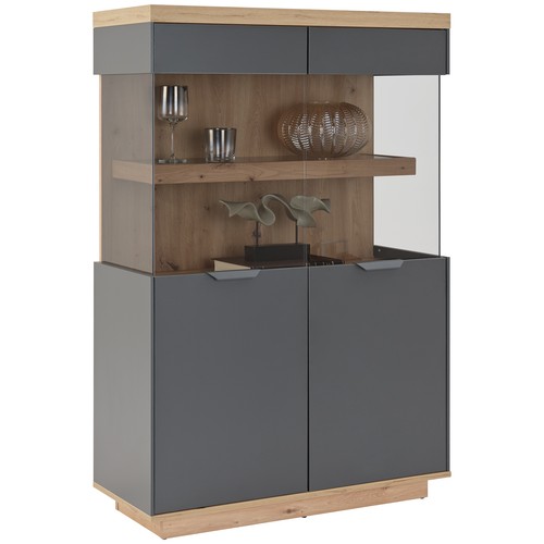 Highboardvitrine anthrazit - highboardvitrine,