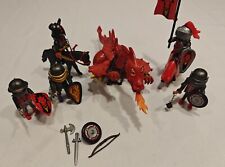 PLAYMOBIL Mittelalter - Roter Drache mit 5 Drachenrittern 3319 3327