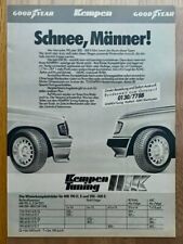 Kempen Tuning Mercedes W124 & W201 Oldtimer Original 1985 Vintage Advert Werbung
