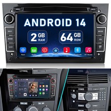 Android 14 Für Opel Astra H Corsa C/D Vectra C Zafira Autoradio GPS NAVI 2+64GB