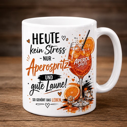 Tasse keramik aperol spritz - keramik,
