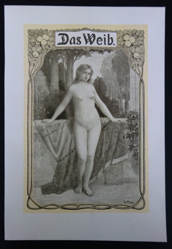 Jugendstil kunstdruck das - kunstdruck, weib