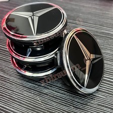 4x 65MM Mercedes Benz Nabendeckel Alufelge Wheel Emblem Nabenkappen Radkappen