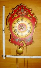 Alte Bauern-Wanduhr bemalt mit