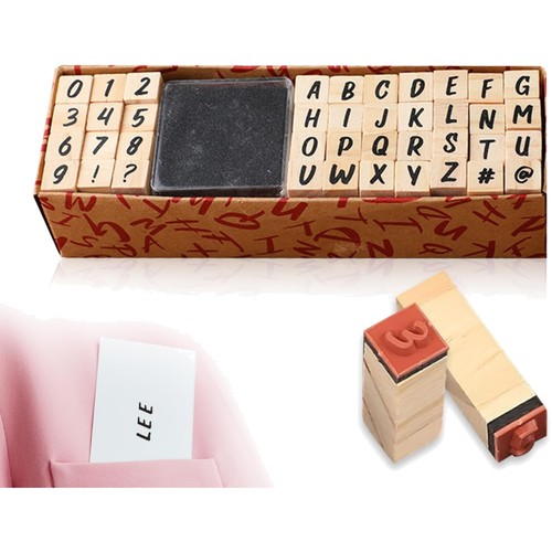 Buchstaben stempel set - set,, holz