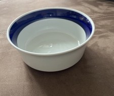 Kahla Schüssel 21 cm  Blauer Rand Porzellan VEB DDR