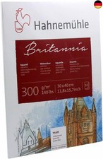 Hahnemühle Britannia Aquarellblock, mattes naturweißes Aquarellpapier, 300 g