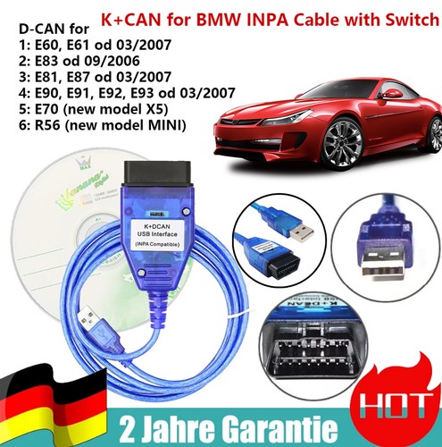 Für bmw inpa dcan obd2 - für, k+dcan