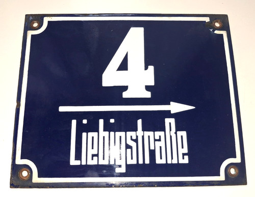 Altes emailleschild - altes,