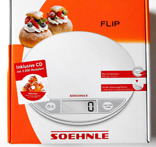 Soehnle FLIP Küchenwaage weiß inklusive Rezept-CD Sensortouch 5 kg