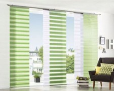 Flächenvorhang Doppelrollo Design Schiebevorhang Day & Night Vorhang mit Technik