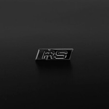 Audi RS Schriftzug Logo Emblem selbstklebend 9x30mm schwarz RS3 RS4 RS5 RS6 RS7