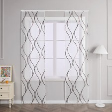 Voile Schiebegardinen 2er