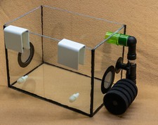 Luftheber, Ablaichkasten,Garnelenbecken , Ablaichbecken,aus Glas, Einhängebecken