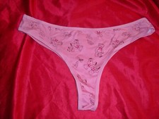 Zuckersüßes Soft Satin Höschen "Bärchen" Gr L rosa Tanga Slip Panty NEU  (mu46)