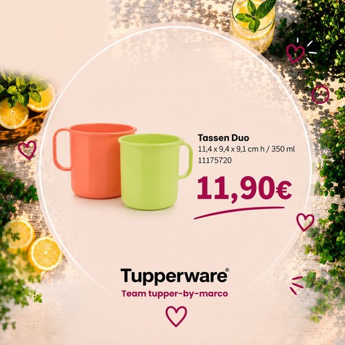 Tupperware tassen duo - tupperware,