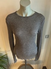 Zara Rip Top Langarmshirt grau  Gr.M NEU