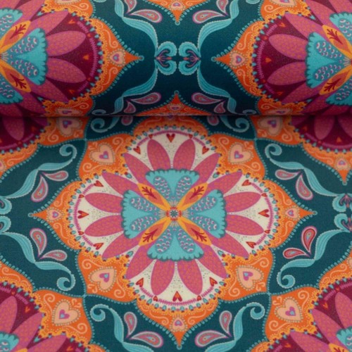 Samt boho velvet blumen - velvet,