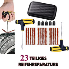 23 Tlg Auto Reifenreparatur Set Kfz PKW Reifen Flickzeug Pannenset Flicken Satz