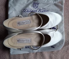 Tanzschuhe, Damen, Werner Kern, Felice-45, Satin weiß, Größe 6  1/2