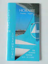 SYSTEM TIMETABLE LUXEMBOURG AIRPORT 2000