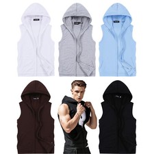 Sleeveless Zipper Hoodie