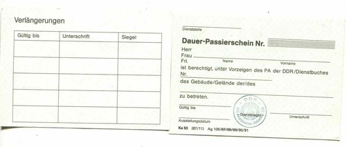 DDR:Dauer-Passierschein