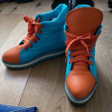 Ausgefallene designer  Schuhe Blau Orang Gr. 39-39.5