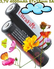 2 Stück Akku 3,7V 4000 mAh 5A