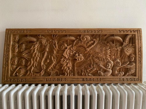 Holzrelief bild - holzrelief, 3d-bild