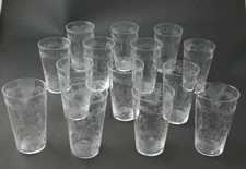 14 BACCARAT Wasser- Limonade Gläser klein KRISTALL um 1900  Rocailledekor TOP