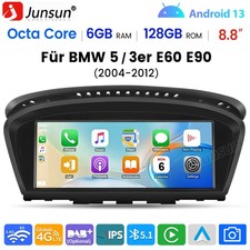 für BMW E60 5er E61 E90 E91 CCC 8Kern 128GB Android 13 Autoradio GPS Navi LTE 4G