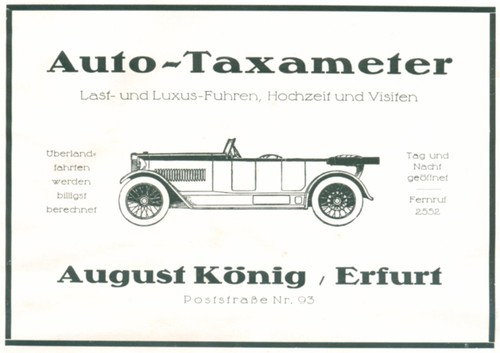Taxi könig erfurt - erfurt, reklame