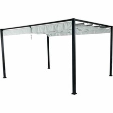 SIENA GARDEN Sky Pavillon 300x400 cm, hellgrau Gestell aus Stahl/Aluminium, a...