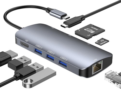 Usb hub in - hub, 8‑in‑1